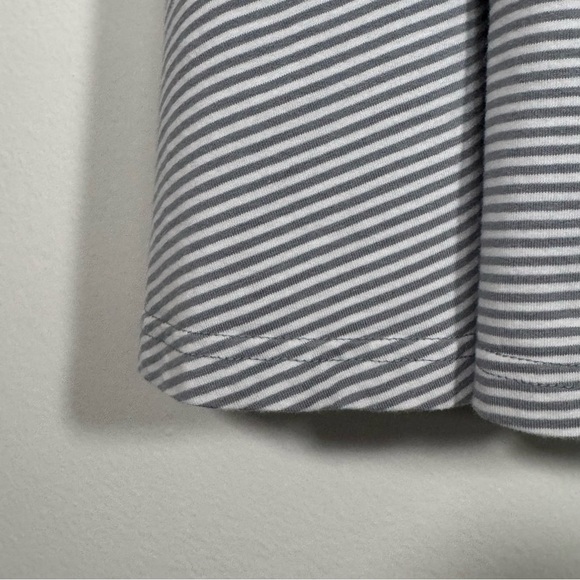 Pact Gray Striped Sleeveless Organic Cotton Dress Medium - Picture 5 of 13